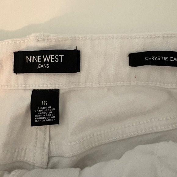 Nine West Jeans Womens 16 White‎ Chrystie Capri Stretch Comfort Casual - Picture 3 of 8